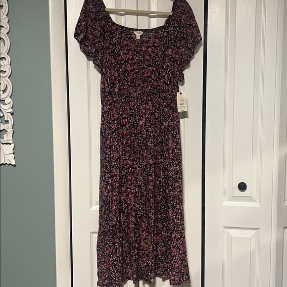 Terra & Sky Flutter Sleeve Midi Dress - Picture 5 of 9